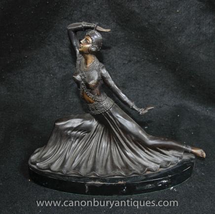 Art Deco Bronze Dancer Figurine State by Preiss